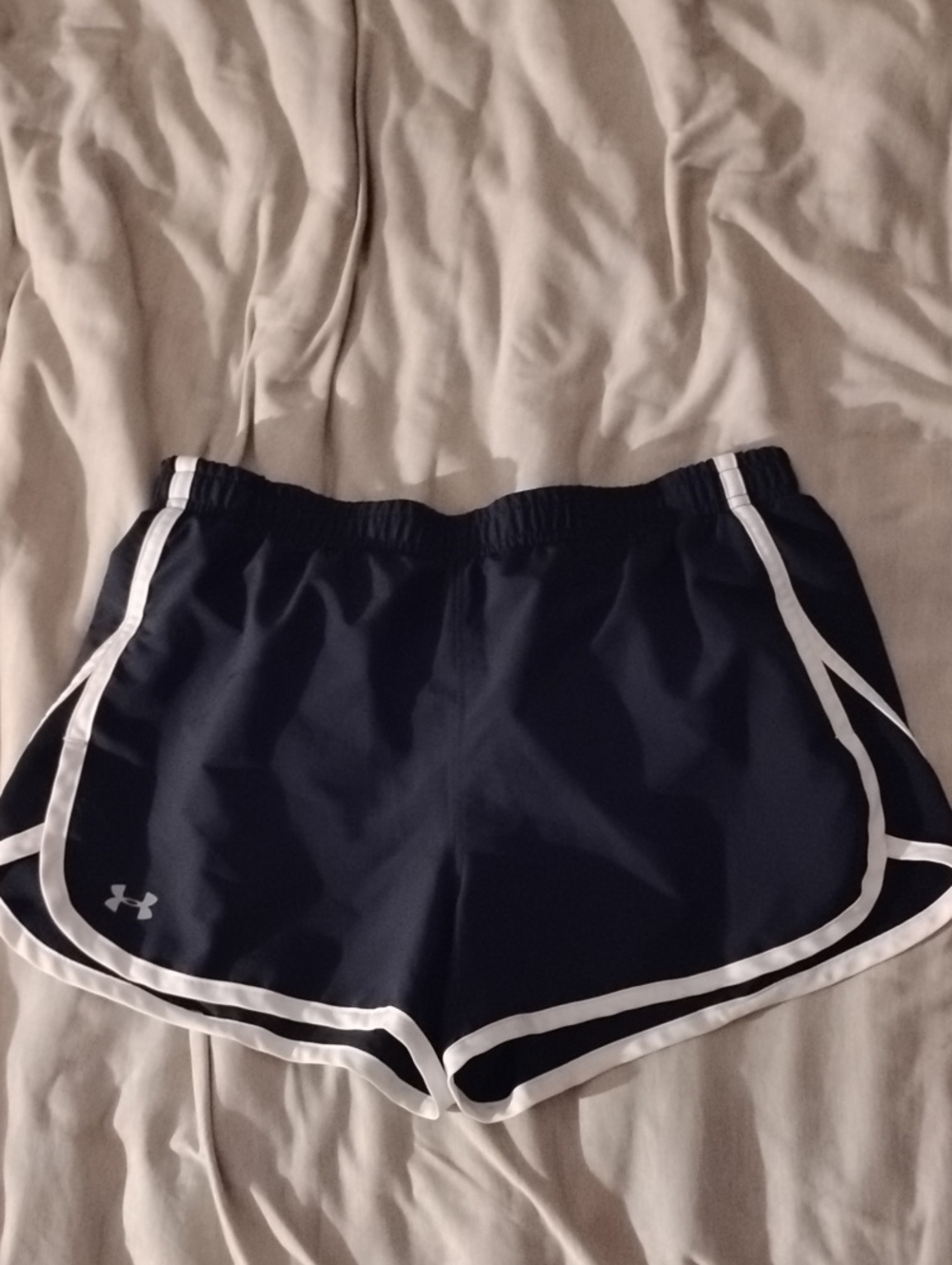 Under Armour Black and White Women's Athletic Shorts